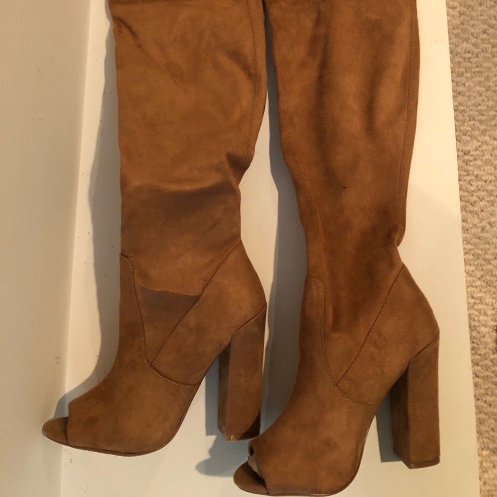 Steve Madden over the knee perp toe boots